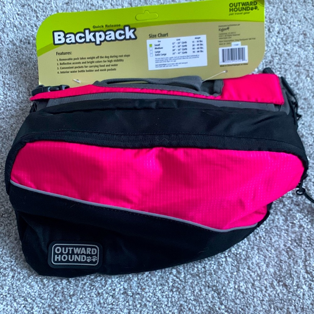 Brand New Outward Hound Quick Release Dog Backpack